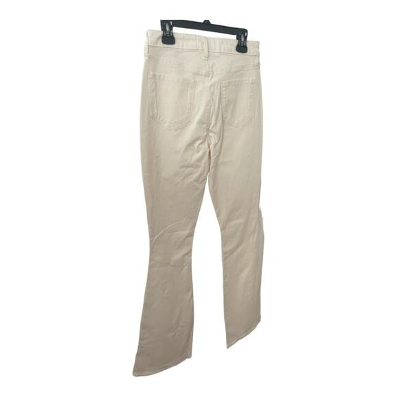 L'Agence Bootcut Pants Mid Rise Flare Leg Cotton Stretch 5-Pockets Ivory Size 25 - Picture 6 of 12